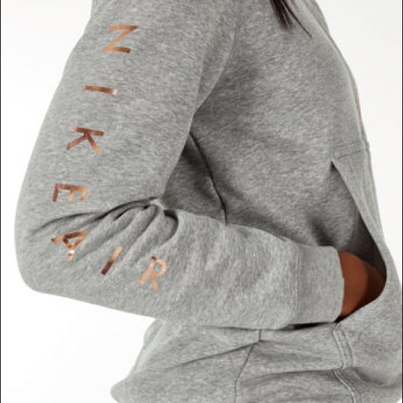 nike rose gold half zip